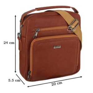 کیف دوشی مردانه چرم مصنوعی ZARA مدل Z3143
