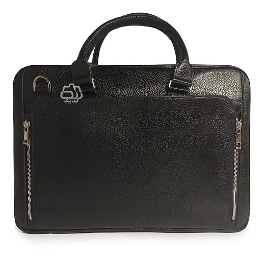 کیف اداری مدیریتی چرمی اسپرت مدل 5505 دودسته با ضربه گیر لپ تاپ 15.6 اینچی