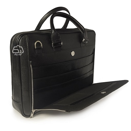 کیف اداری مدیریتی چرمی اسپرت مدل 5505 دودسته با ضربه گیر لپ تاپ 15.6 اینچی - Image 4