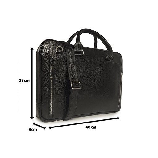 کیف اداری مدیریتی چرمی اسپرت مدل 5505 دودسته با ضربه گیر لپ تاپ 15.6 اینچی - Image 2