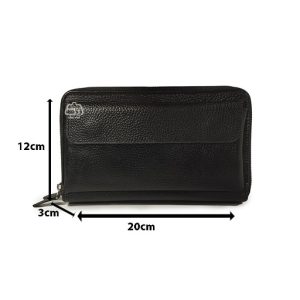 کیف دستی چرم طبیعی اسپرت مدل 5503 مناسب نگهداری مدارک و پول و کارت بانکی